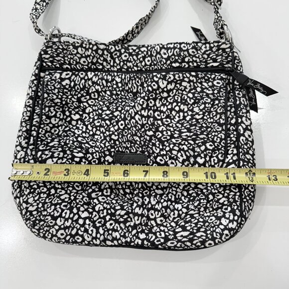Vera Bradley Black and White Camocat Pattern Crossbody Purse Retired - Picture 6 of 9